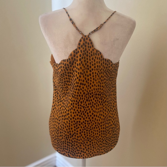 J Crew Scalloped Cami Tank Top with Leopard Print - Picture 3 of 10